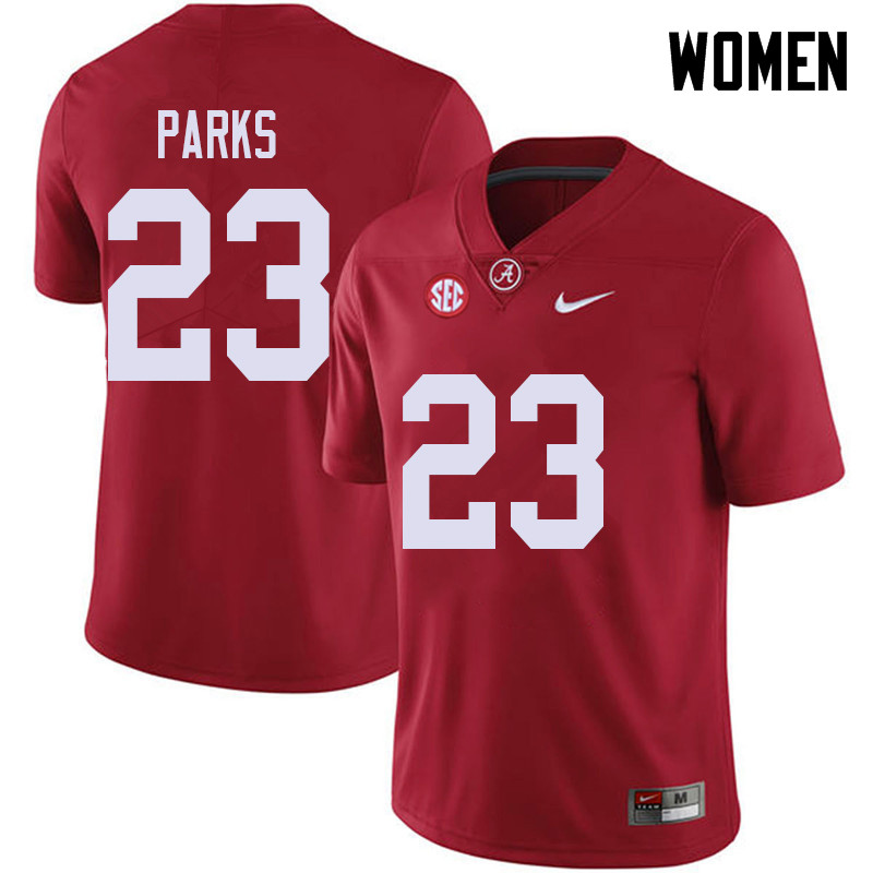 Alabama Crimson Tide Women's Jarez Parks #23 Red NCAA Nike Authentic Stitched 2018 College Football Jersey PM16R47LJ